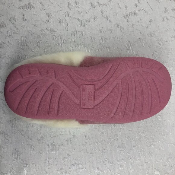 Cozy Memory Foam Fleece-Lined Faux Suede Pink Slippers Size Small (5-6) NWT - Picture 8 of 10